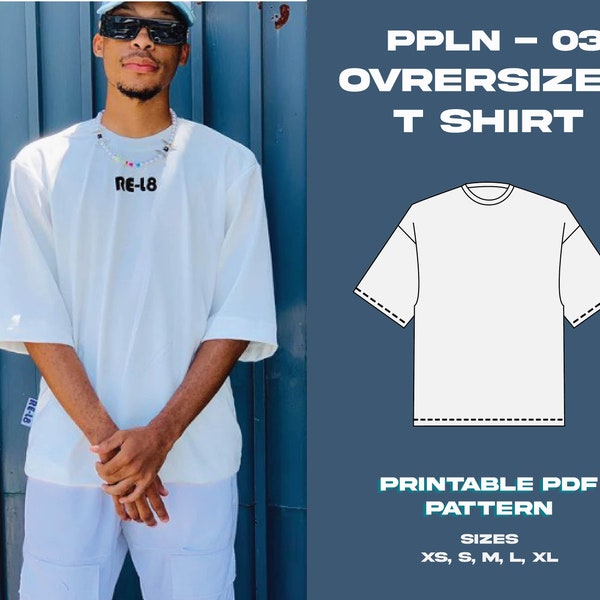 Papillion Oversized T-Shirt druckbare PDF MUSTER