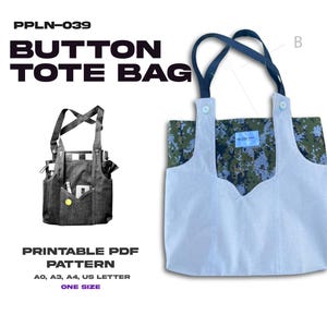 PPLN-039 Button Tote Bag | Beginner PDF Printable Pattern