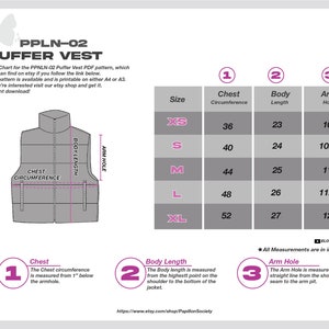 PPLN-011 Puffer Jacket and Vest PDF Pattern - Etsy