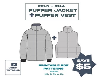 PPLN-011 Patron PDF de veste matelassée et gilet