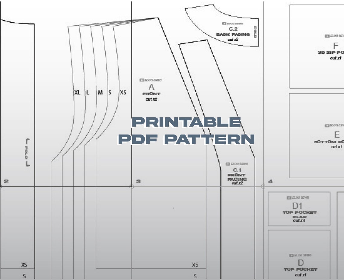 PPLN 05 Cargo Vest PDF PATTERN - Etsy