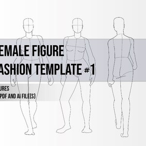 Female Fashion Figure Template 001 | Female Croquis