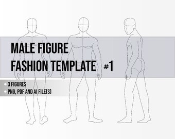Male Fashion Figure Template 001 | Male Croquis
