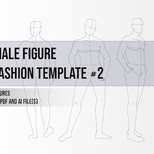 Male Fashion Figure Template 002 | Male Croquis