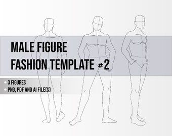 Male Fashion Figure Template 002 | Male Croquis