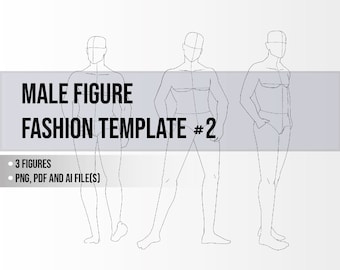 PPLN-CQ01 Male Fashion Figure Template 002 | Male Croquis