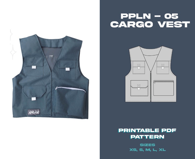 PPLN 05 Cargo Vest PDF PATTERN image 1