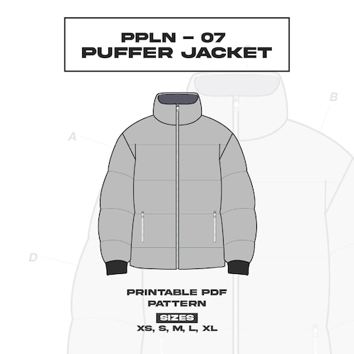 PDF Sewing Pattern for Women Puffer Jacket mitsuba size - Etsy