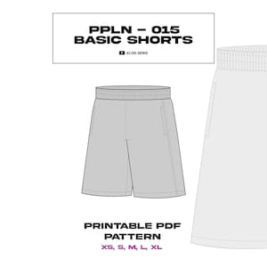 PPLN-015 Basic Shorts printable PDF Pattern