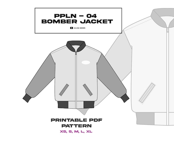PPLN-04 Bomber Jacket Printable PDF Pattern - Etsy