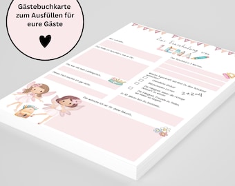 Guest book cards for the first day of school | First day of school party decorations & gift idea | Fill-in cards for guests | Back-to-school keepsakes | Customizable