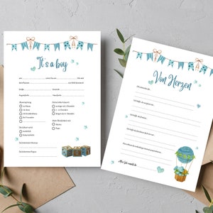 Tippkarten für Babyparty | It's a boy