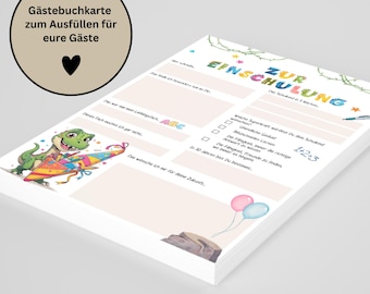 Guest book cards for school enrollment – For unforgettable memories on the first day of school