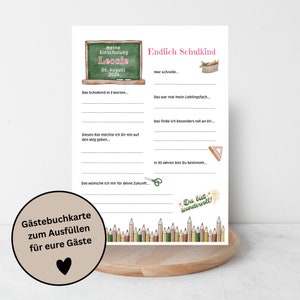 Guestbook cards for school enrollment as souvenirs / memories - A5