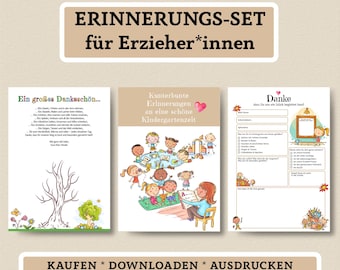 Farewell gift for educators – a loving memory album to fill out and print.