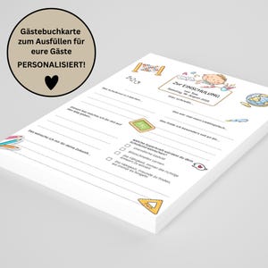 Gästebuchkarten zur Einschulung – Persönliche Erinnerungen für den Schulanfang