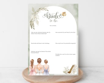 Stylish guest book cards for bachelorette parties and bridal showers. Personal messages and unforgettable memories for the bride.