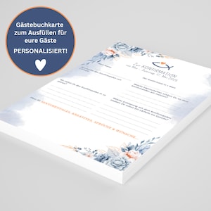 Individuelle Gästebuchkarten Konfirmation, Kommunion oder Jugendweihe  - Erinnerungen, die bleiben