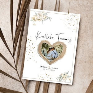 Personalisierter Umschlag für Kirchenheft, kirchliche Trauung, Hochzeit