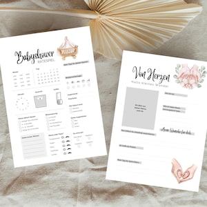 Tippkarten für Babyparty | Motiv Von Herzen