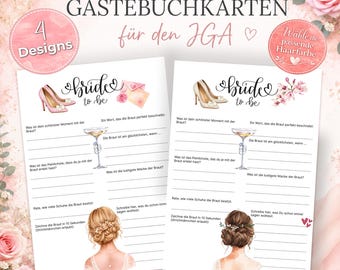 Cartes de livre d'or pour enterrement de vie de jeune fille – Cartes de jeu A5 pour enterrement de vie de jeune fille – Souvenirs pour la future mariée – Livre d'or pour fête prénuptiale