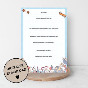 Descarga digital: Tarjetas de libro de visitas para la inscripción escolar como souvenirs/recuerdos - A5