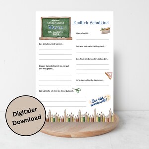 Descargar: Tarjetas de libro de visitas personalizadas para la inscripción escolar como souvenirs/recuerdos - A5
