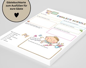 Guestbook cards for the first day of school – A special keepsake for the start of school