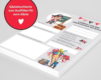 School enrollment guest book A5 cards | Back to school memory | School enrollment ceremony souvenir | Special school enrollment gift idea