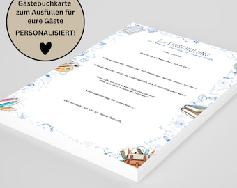 Personalized guest book for the first day of school – boys & girls