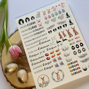 Kerzen Tattoofolie auf Wasserschiebefolie DIN A4 | Ostern | Frühling | DIY