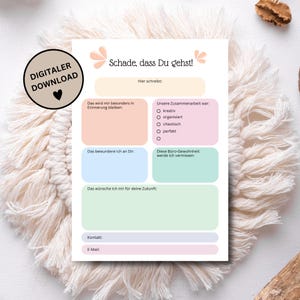 Cadeau d'adieu/de départ à la retraite pour votre collègue, souvenir durable, cartes à remplir