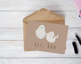 Halloween kaart | Halloween wenskaart | schattige Halloween kaart | spook Halloween | Halloween print | esthetische Halloween | digitaal printen
