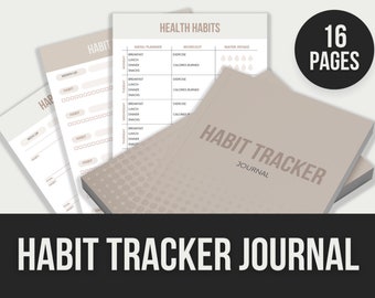Digital Habit Tracker Journal: Weekly/Monthly Planner (PDF)