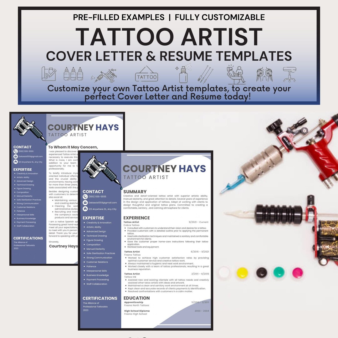 Tattoo Artist Resume and Cover - Il 1080xN.4689753681 Nw10 