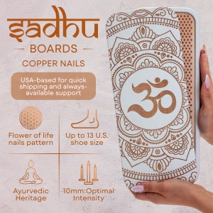 Copper Nails Sadhu Board 10 mm | Beginner friendly | Yoga Board | Fast Shipping | Yoga gift | Acupuncture Board