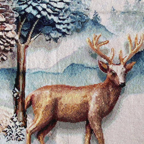 Finished Deer Cross Stitch Etsy