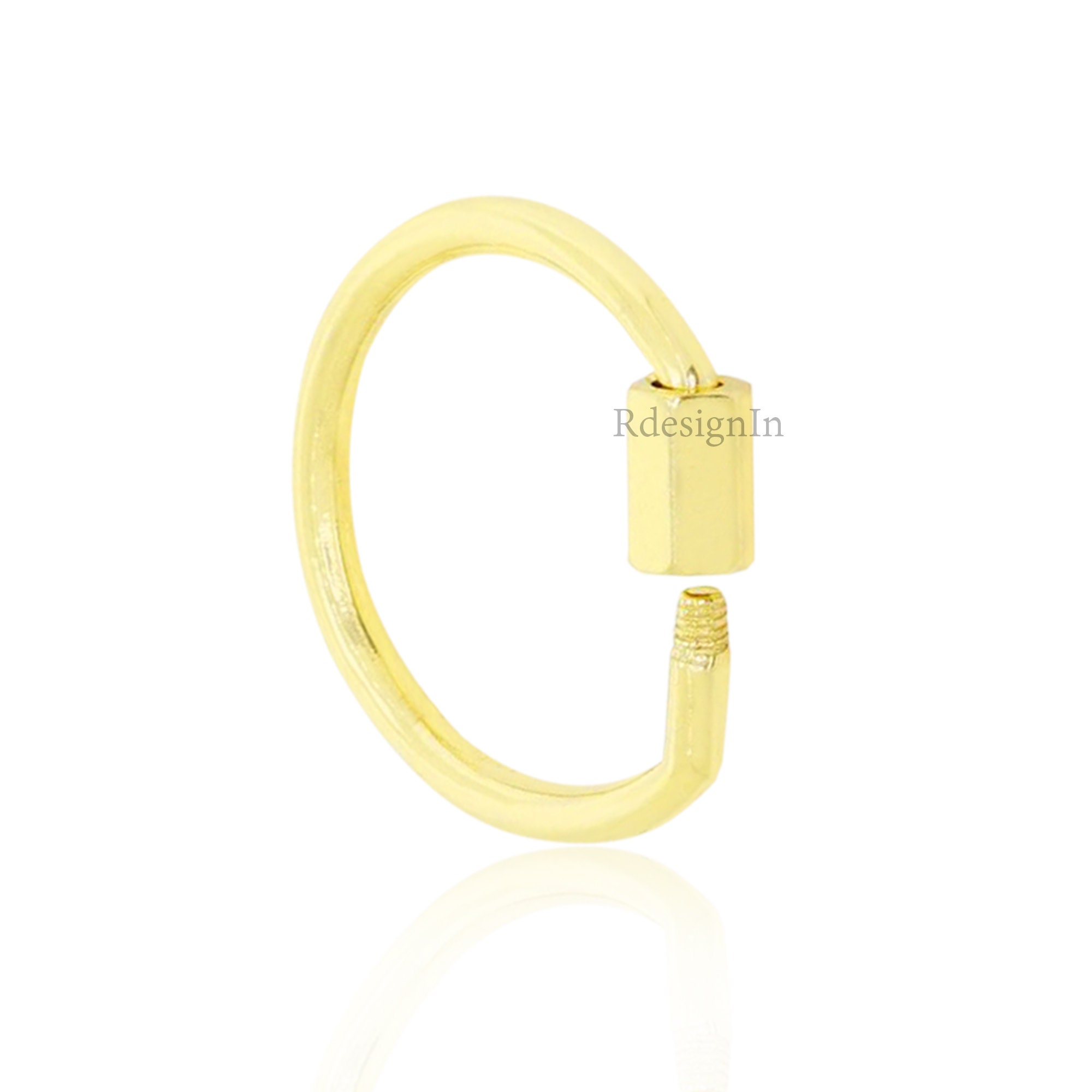 Carabiner clasp, 18k gold vermeil connector, High quality jewelleryLucid  Leah