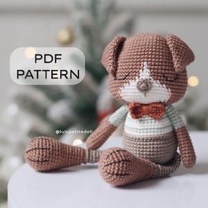 PDF PATTERN - The Little Puppy Version 1 Crochet Pattern, Puppy Pattern, Amigurumi crochet pattern