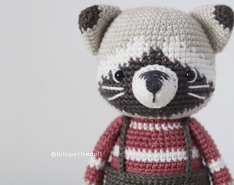 PDF PATTERN - Little Raccoon Crochet Pattern, Raccoon Crochet Pattern, Amigurumi crochet pattern, Language: English