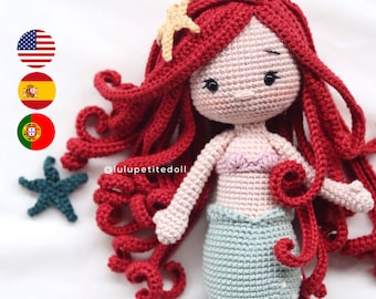 PDF PATTERN - The Mermaid Crochet Pattern, Mermaid Crochet Pattern, Amigurumi crochet pattern