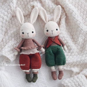 PDF PATTERN - The Christmas Bunny Crochet Pattern (NOT the finished doll)