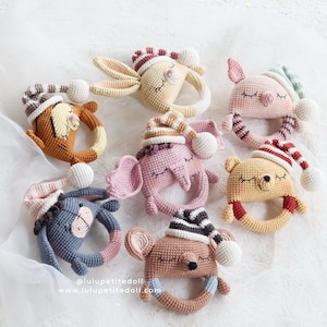 Nieuwe versie: bundel 7-in-1 Winnie and Friends rammelaar-haakpatroon (lees de beschrijving aandachtig)