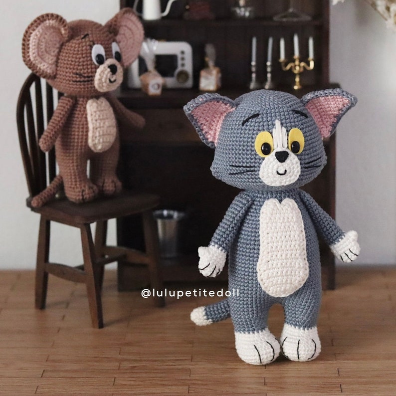 PDF PATTERN The Gray Cat and Brown Mouse Crochet Patterns image 4