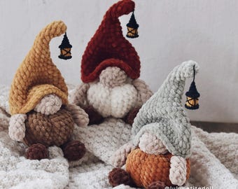 Pumpkin Gnome Crochet Pattern, Amigurumi Pattern, Halloween Doll