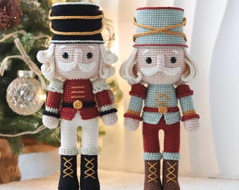 Christmas Nutcracker Doll Crochet Tutorial, Amigurumi Doll (PDF file)