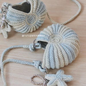 Handmade Crochet Shell Bag, Beachcore Mini Bag, Summer Gift for Her