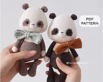 PATRON PDF - Zeon le panda au crochet, Patron au crochet Panda, Patron au crochet Amigurumi