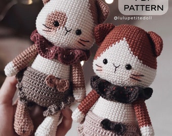 PDF PATTERN - The Cat Crochet Pattern, The Little Clara and Tira Crochet Pattern,  Amigurumi crochet pattern