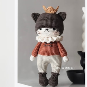 PDF PATTERN - Cat King Crochet Pattern, The Cat Crochet Pattern, Amigurumi crochet pattern